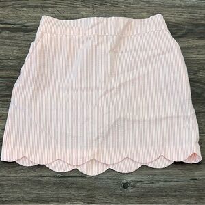 Vineyard Vines Girls Performance Pink White Gingham scalloped Skort Small (7-8)‎